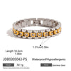 Wholesale Women's Stainless Steel Geometric Retro Exquisite Bracelet With Electroplating And White Rhinestones