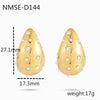 Wholesale Women's Stainless Steel Geometric Retro Fashion Diamond Earrings With Electroplating