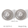 Wholesale Women's Stainless Steel Geometric Retro Pin Earrings With Electroplating
