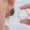 Wholesale Women's Stainless Steel Geometric Retro Temperament Earrings With Electroplating Treatment
