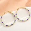 Wholesale Women's Stainless Steel Geometric Retro Temperament Earrings With Electroplating Treatment