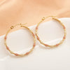 Wholesale Women's Stainless Steel Geometric Retro Temperament Earrings With Electroplating Treatment