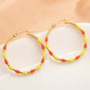 Wholesale Women's Stainless Steel Geometric Retro Temperament Earrings With Electroplating Treatment