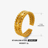 Wholesale Women's Stainless Steel Geometric Rhombus Open Ring Gold Plated