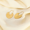 Wholesale Women's Stainless Steel Geometric Rib Fan Earrings With Pvdp Furnace Real Gold Processing And Personality Design
