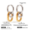 Wholesale Women's Stainless Steel Geometric Ring Pendant Earrings With Electroplating Modern Normcore And French Retro Style