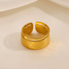 Wholesale Women's Stainless Steel Geometric Ring With Electroplating And Retro Style