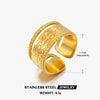 Wholesale Women's Stainless Steel Geometric Ring With Electroplating And Retro Style