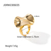Wholesale Women's Stainless Steel Geometric Ring With Electroplating Processing