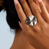 Wholesale Women's Stainless Steel Geometric Ring With Electroplating Processing