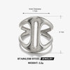 Wholesale Women's Stainless Steel Geometric Ring With Electroplating Simple And Exaggerated Style