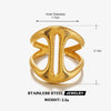 Wholesale Women's Stainless Steel Geometric Ring With Electroplating Simple And Exaggerated Style