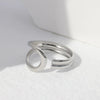 Wholesale Women's Stainless Steel Geometric Ring With Electroplating