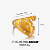 Wholesale Women's Stainless Steel Geometric Ring With Pearl Inlaid And Electroplating Treatment