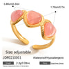 Wholesale Women's Stainless Steel Geometric Ring With Pvd Furnace Vacuum Real Gold Plating