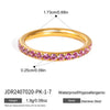 Wholesale Women's Stainless Steel Geometric Ring With Vacuum Real Gold Plating In Pvd Furnace