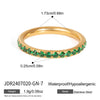 Wholesale Women's Stainless Steel Geometric Ring With Vacuum Real Gold Plating In Pvd Furnace