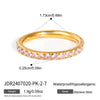 Wholesale Women's Stainless Steel Geometric Ring With Vacuum Real Gold Plating In Pvd Furnace