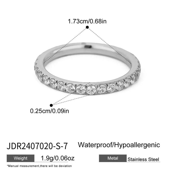 Wholesale Women's Stainless Steel Geometric Ring With Vacuum Real Gold Plating In Pvd Furnace