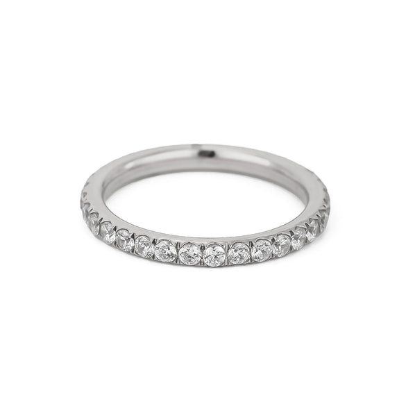 Wholesale Women's Stainless Steel Geometric Ring With Vacuum Real Gold Plating In Pvd Furnace