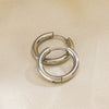 Wholesale Women's Stainless Steel Geometric Round Electroplated Earrings
