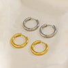 Wholesale Women's Stainless Steel Geometric Round Electroplated Earrings