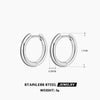 Wholesale Women's Stainless Steel Geometric Round Electroplated Earrings