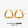 Wholesale Women's Stainless Steel Geometric Round Exaggerated Hip Hop Irregular Earrings With Electroplating