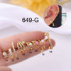 Wholesale Women's Stainless Steel Geometric Semicircular Arc Ear Nail Electroplated Ear Decoration