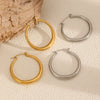 Wholesale Women's Stainless Steel Geometric Simple Electroplated Ring And Earrings