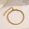 Wholesale Women's Stainless Steel Geometric Simple Twist Bracelet With Electroplating