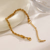 Wholesale Women's Stainless Steel Geometric Simple Twist Bracelet With Electroplating