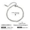 Wholesale Women's Stainless Steel Geometric Snake Bone Chain 3Layer Stacked Electroplated Bracelet Hand Jewelry