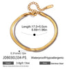Wholesale Women's Stainless Steel Geometric Snake Bone Chain 3Layer Stacked Electroplated Bracelet Hand Jewelry