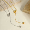 Wholesale Women's Stainless Steel Geometric Snake Bone Necklace With 18K Gold Plated Electroplating Light Luxury Design
