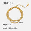 Wholesale Women's Stainless Steel Geometric Snake Chain Bracelet 18K Gold Plated