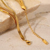 Wholesale Women's Stainless Steel Geometric Snake Chain Bracelet 18K Gold Plated