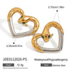 Wholesale Women's Stainless Steel Geometric Snake Earrings With Electroplating Jewelry