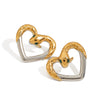 Wholesale Women's Stainless Steel Geometric Snake Earrings With Electroplating Jewelry