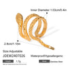 Wholesale Women's Stainless Steel Geometric Snake Hammer Ear Bone Clip Jewelry With Electroplating Design Light Luxury Fashion Style