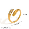 Wholesale Women's Stainless Steel Geometric Snakeshaped Electroplated Ring