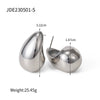 Wholesale Women's Stainless Steel Geometric Spherical Water Droplets Hollow Electroplated Earrings Jewelry