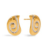 Wholesale Women's Stainless Steel Geometric Spiral Electroplated Earrings Modern Minimalist Design