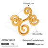 Wholesale Women's Stainless Steel Geometric Spiral Opening Joker Ring With 18K Gold Electroplating Trend Jewelry