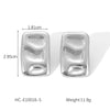 Wholesale Women's Stainless Steel Geometric Square Earrings With Electroplating Design