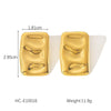 Wholesale Women's Stainless Steel Geometric Square Earrings With Electroplating Design