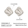 Wholesale Women's Stainless Steel Geometric Square Earrings With Vacuum Real Gold Plating In Pvd Furnace