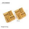 Wholesale Women's Stainless Steel Geometric Square Texture Electroplated Earrings