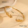 Wholesale Women's Stainless Steel Geometric Square Zircon Emerald Bracelet With Electroplating