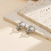 Wholesale Women's Stainless Steel Geometric Square Zircon Hoop Earrings With Vacuum Real Gold Plating In Pvd Furnace